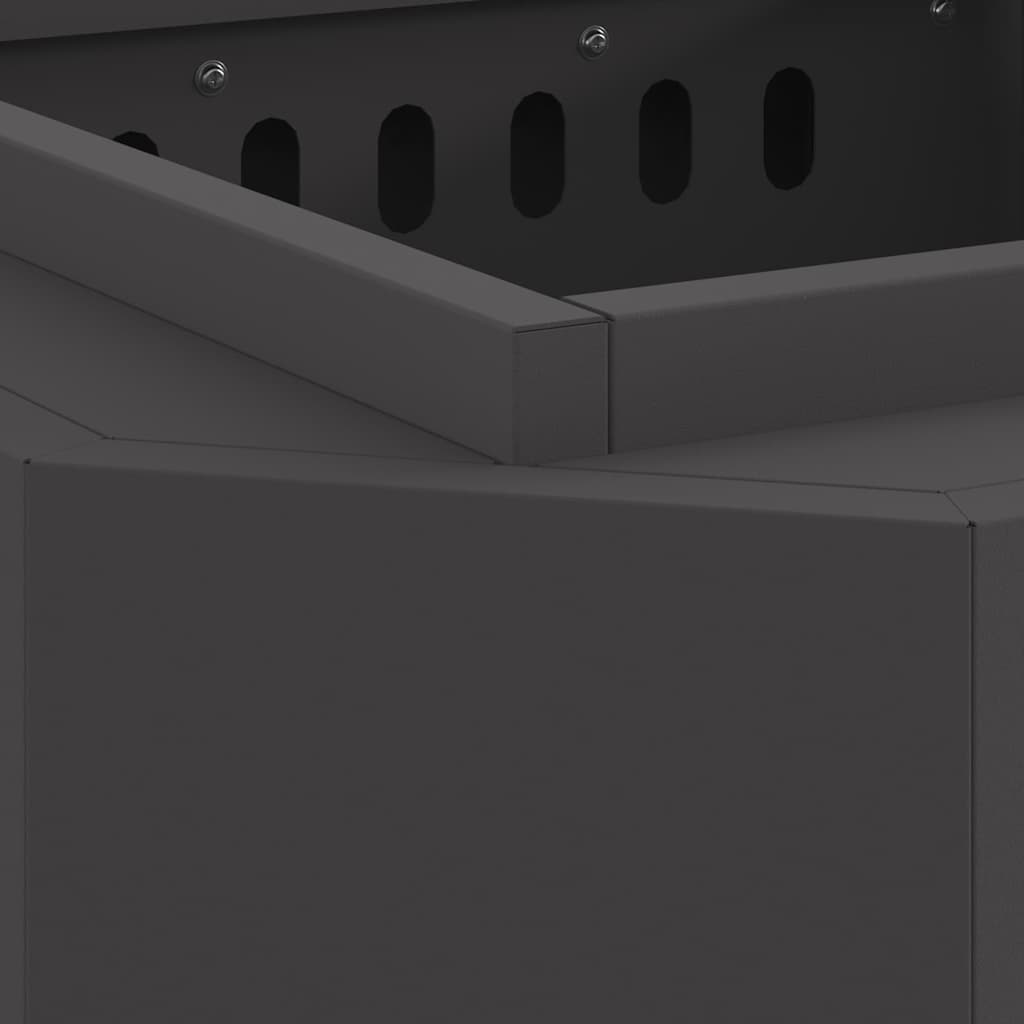 vidaXL Fire Pit Black 48 x 48 x 51 cm Cold-rolled steel