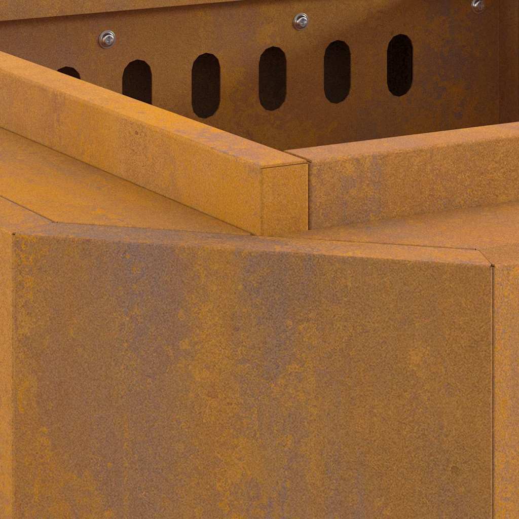 vidaXL Fire Pit Brown 48 x 48 x 51 cm Weathering steel