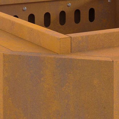 vidaXL Fire Pit Brown 48 x 48 x 51 cm Weathering steel