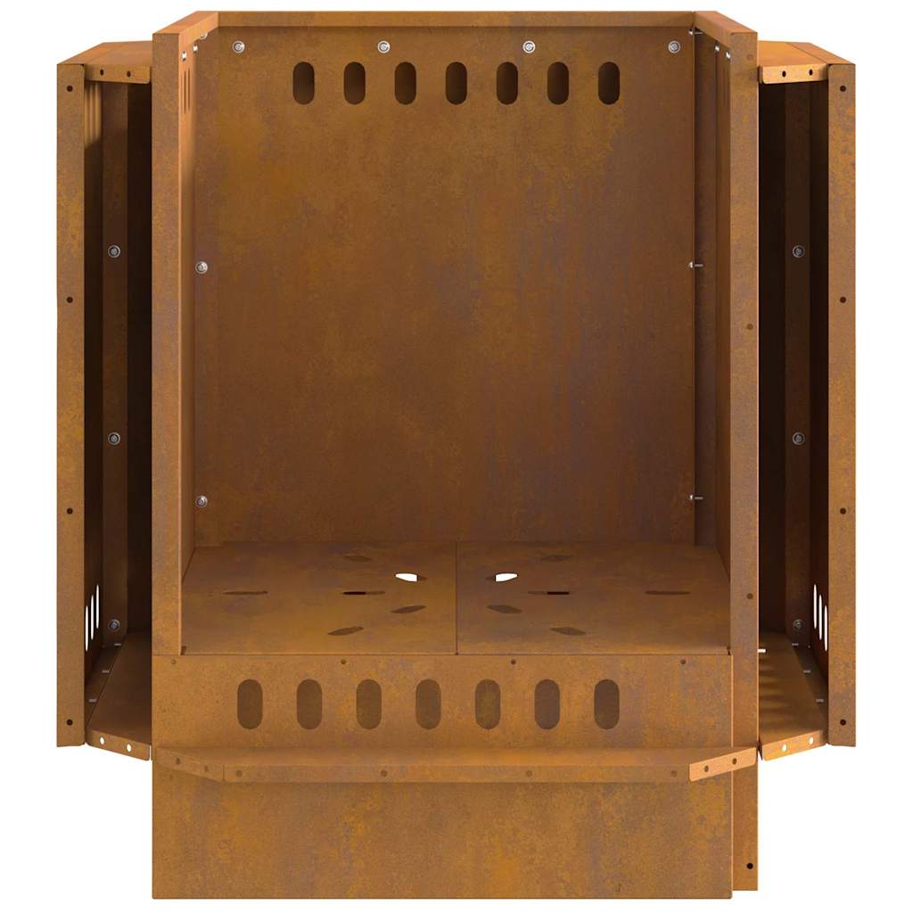 vidaXL Fire Pit Brown 48 x 48 x 51 cm Weathering steel