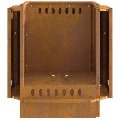 vidaXL Fire Pit Brown 48 x 48 x 51 cm Weathering steel