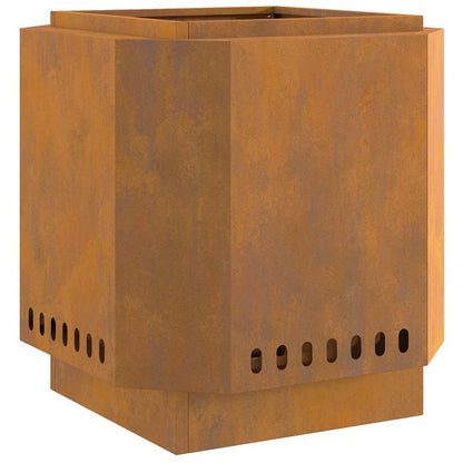 vidaXL Fire Pit Brown 48 x 48 x 51 cm Weathering steel