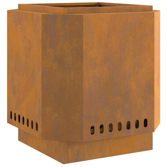 vidaXL Fire Pit Brown 48 x 48 x 51 cm Weathering steel