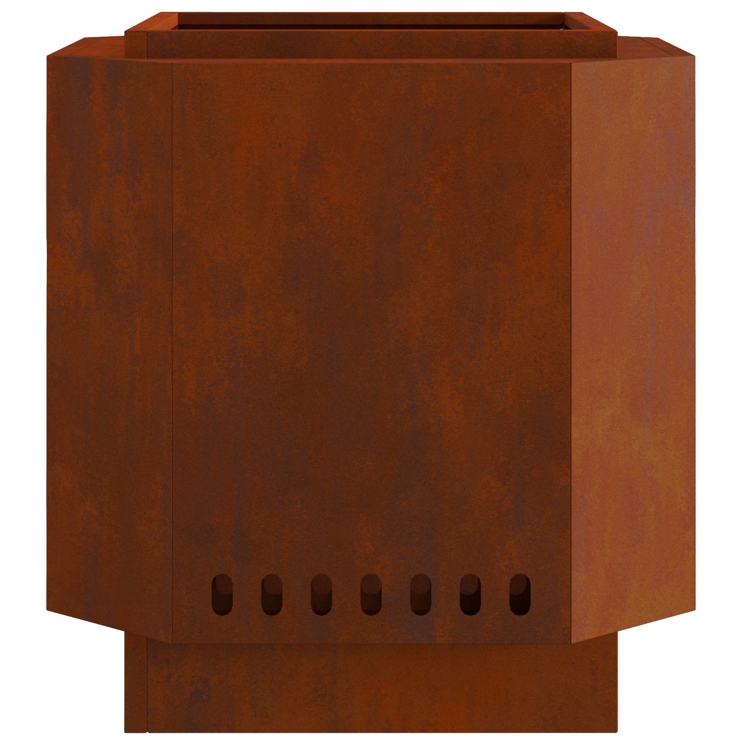 vidaXL Smokeless Fire Bowl Rusty 48 x 48 x 51 cm Weathering Steel