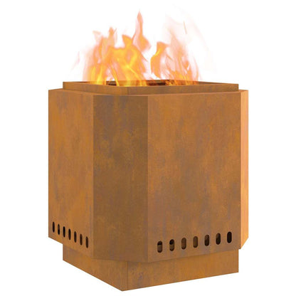 vidaXL Fire Pit Brown 48 x 48 x 51 cm Weathering steel