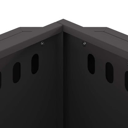 vidaXL Fire Pit Black 38 x 38 x 51 cm Cold-rolled steel