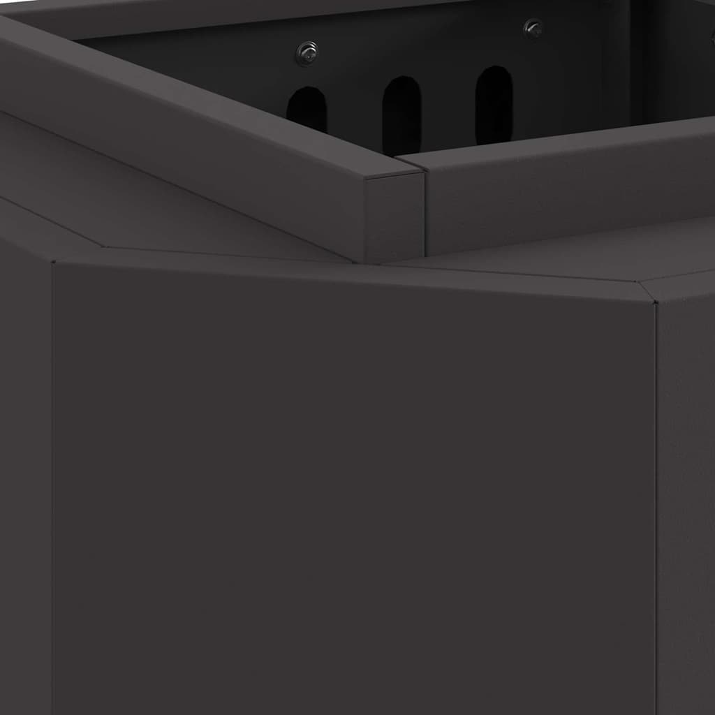 vidaXL Fire Pit Black 38 x 38 x 51 cm Cold-rolled steel