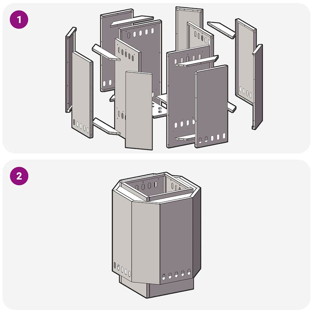 vidaXL Fire Pit Black 38 x 38 x 51 cm Cold-rolled steel
