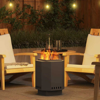 vidaXL Fire Pit Black 38 x 38 x 51 cm Cold-rolled steel