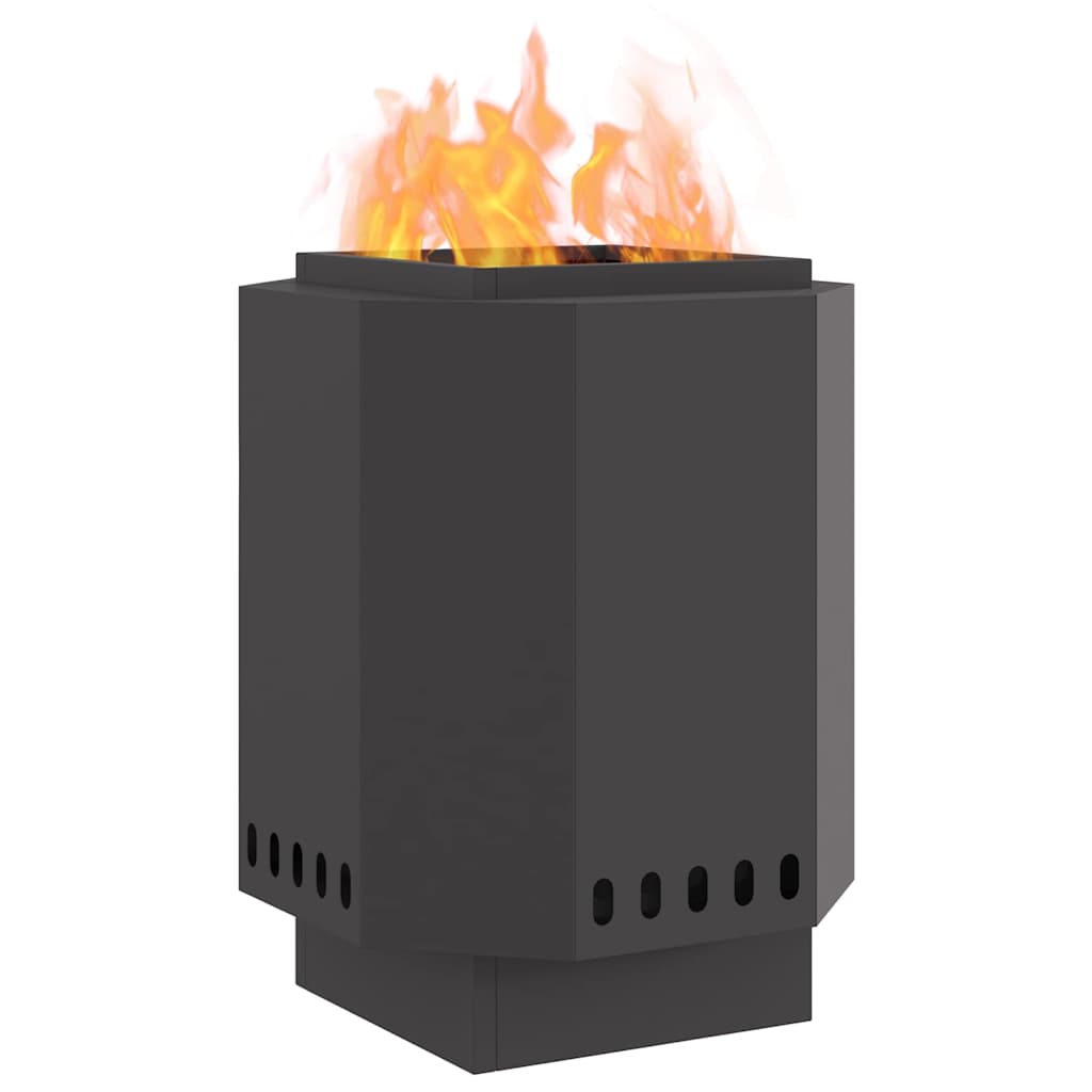 vidaXL Fire Pit Black 38 x 38 x 51 cm Cold-rolled steel