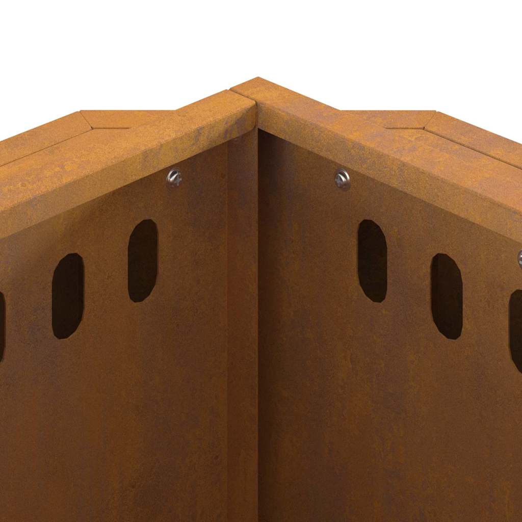 vidaXL Fire Pit Brown 38 x 38 x 51 cm Weathering steel