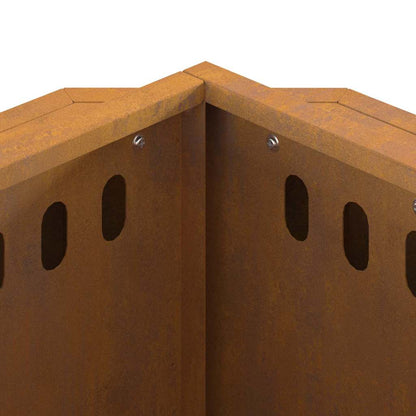 vidaXL Fire Pit Brown 38 x 38 x 51 cm Weathering steel