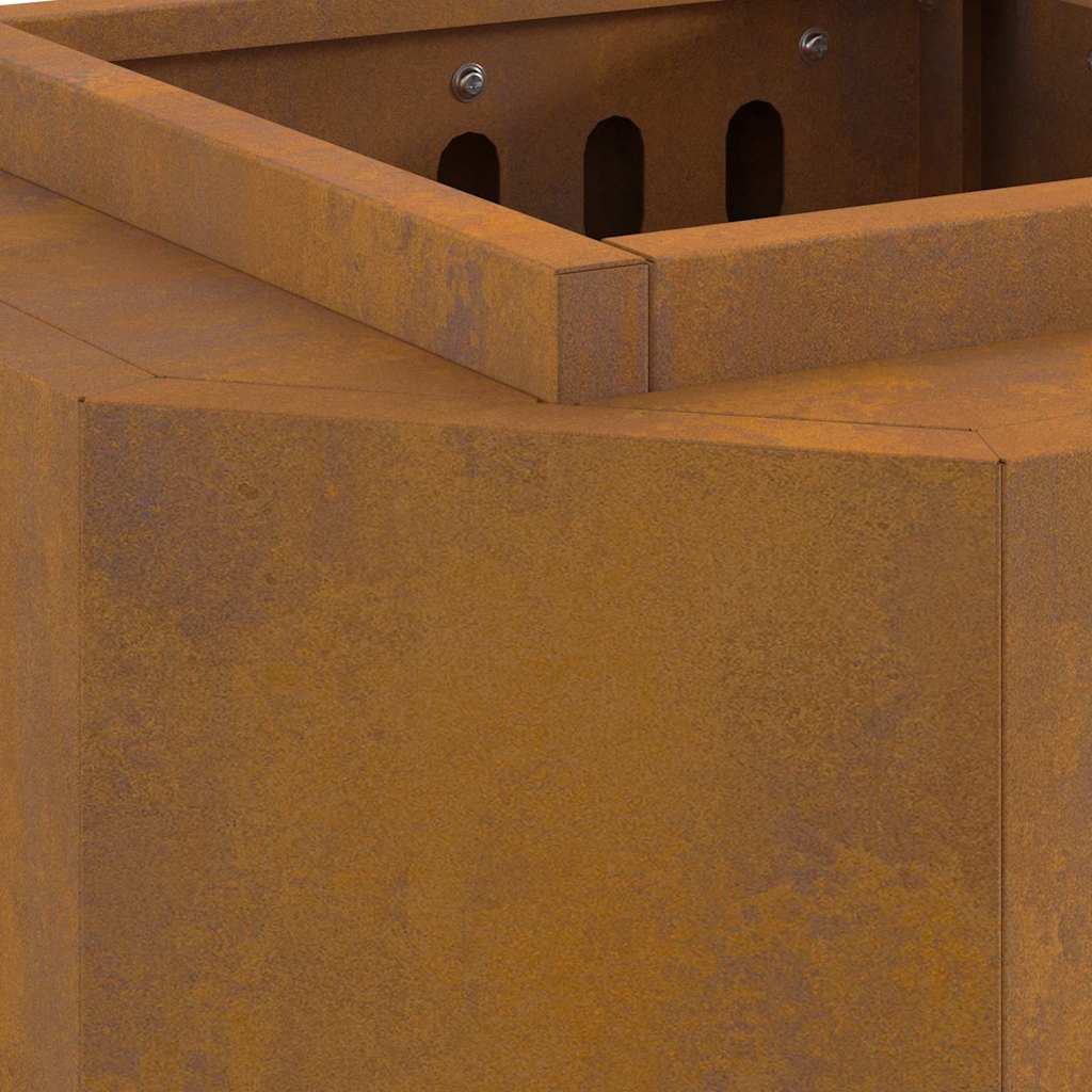 vidaXL Fire Pit Brown 38 x 38 x 51 cm Weathering steel