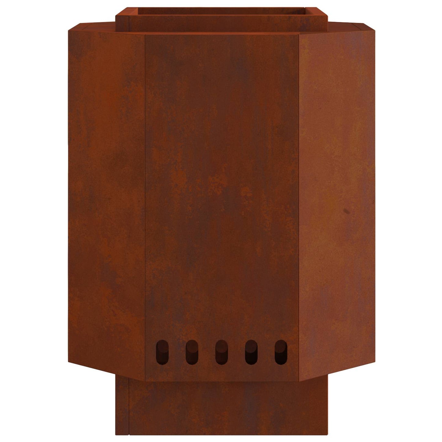 vidaXL Smokeless Fire Pit Brown 38 x 38 x 51 cm Weathering Steel