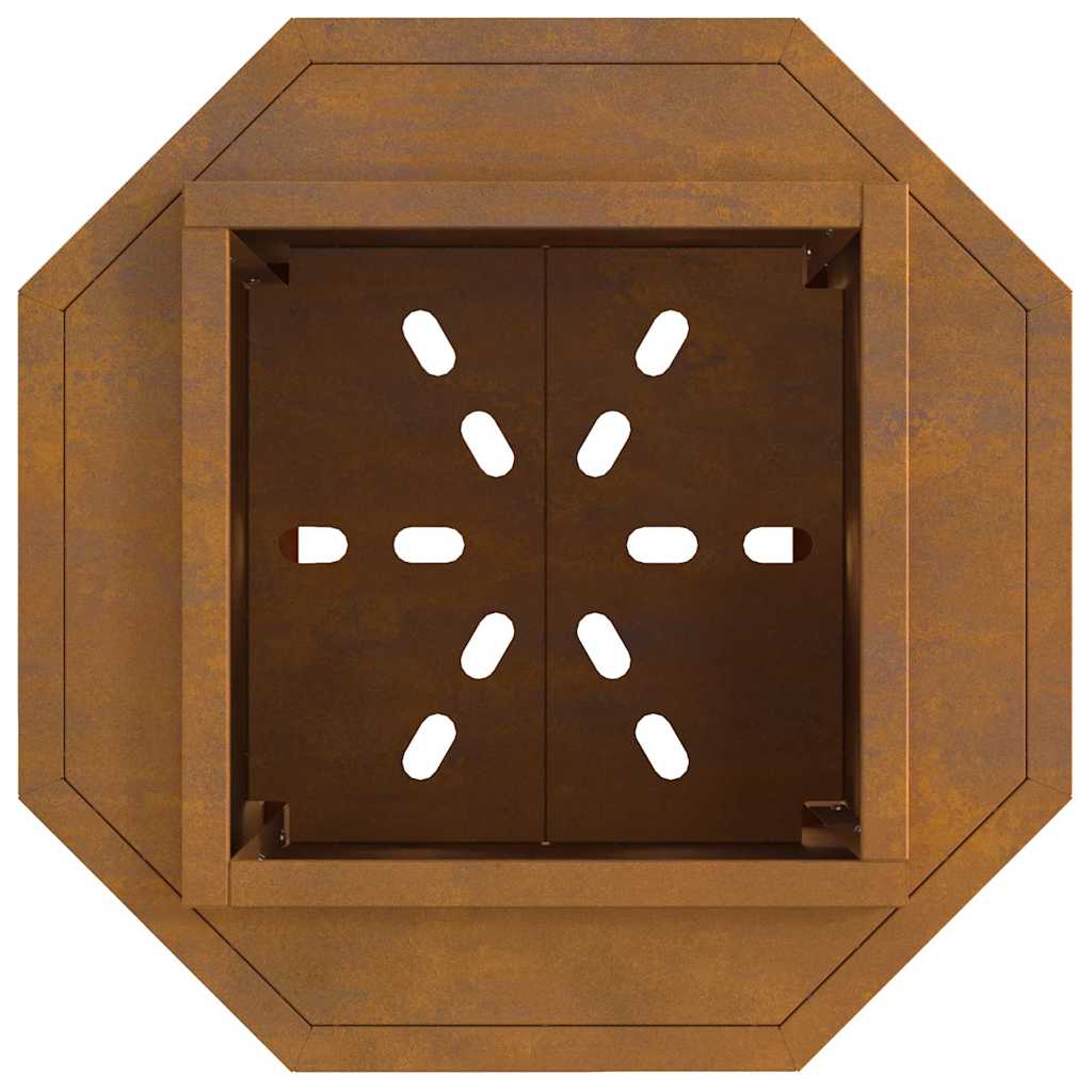 vidaXL Fire Pit Brown 38 x 38 x 51 cm Weathering steel