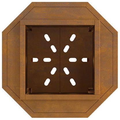 vidaXL Fire Pit Brown 38 x 38 x 51 cm Weathering steel