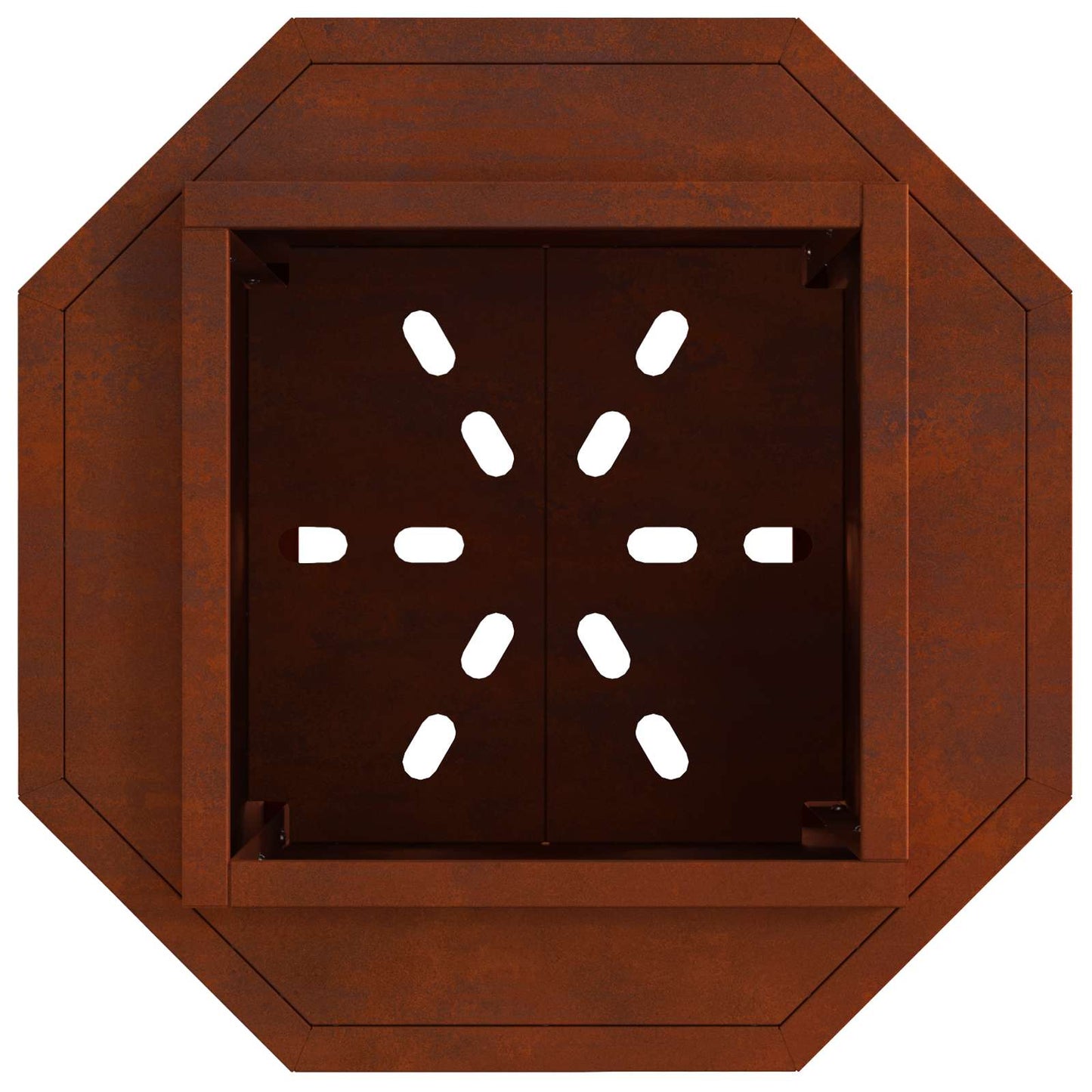 vidaXL Smokeless Fire Pit Brown 38 x 38 x 51 cm Weathering Steel