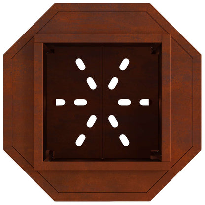 vidaXL Smokeless Fire Pit Brown 38 x 38 x 51 cm Weathering Steel