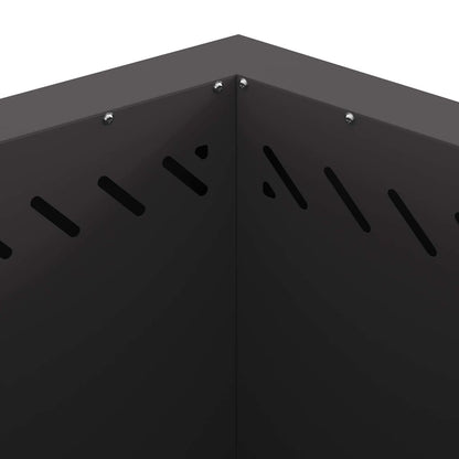 vidaXL Fire Pit Black 58 x 58 x 51 cm Cold-rolled steel