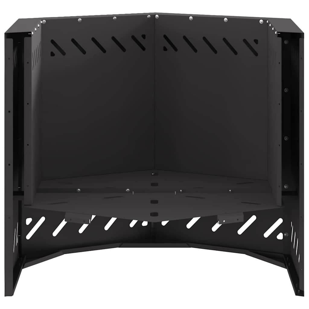 vidaXL Fire Pit Black 58 x 58 x 51 cm Cold-rolled steel