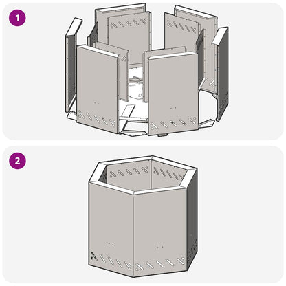vidaXL Fire Pit Black 58 x 58 x 51 cm Cold-rolled steel