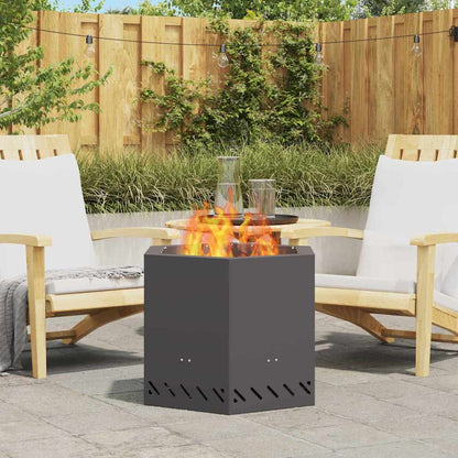vidaXL Fire Pit Black 58 x 58 x 51 cm Cold-rolled steel
