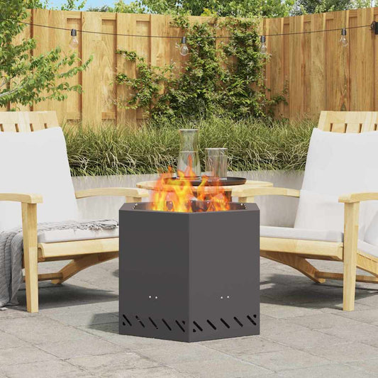 vidaXL Fire Pit Black 58 x 58 x 51 cm Cold-rolled steel