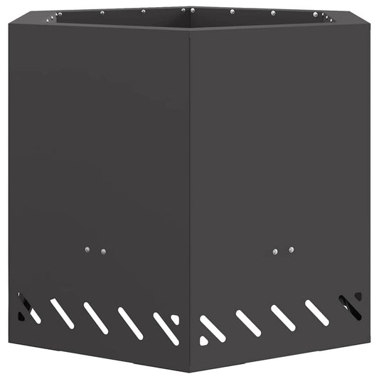 vidaXL Fire Pit Black 58 x 58 x 51 cm Cold-rolled steel