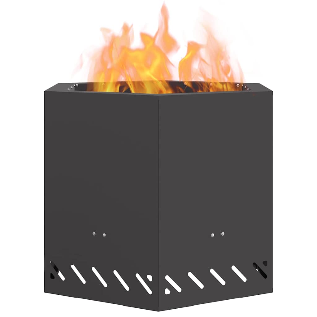 vidaXL Fire Pit Black 58 x 58 x 51 cm Cold-rolled steel