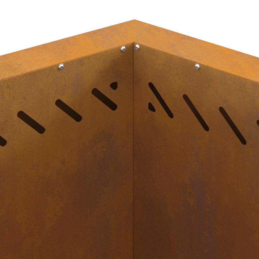 vidaXL Fire Pit Brown 58 x 58 x 51 cm Weathering steel