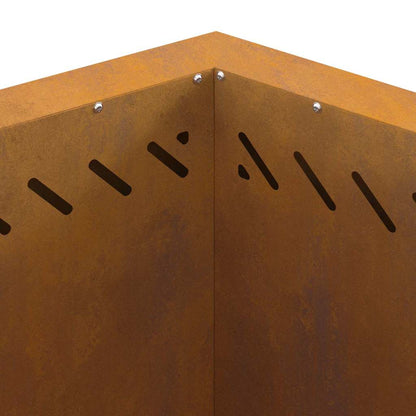 vidaXL Fire Pit Brown 58 x 58 x 51 cm Weathering steel
