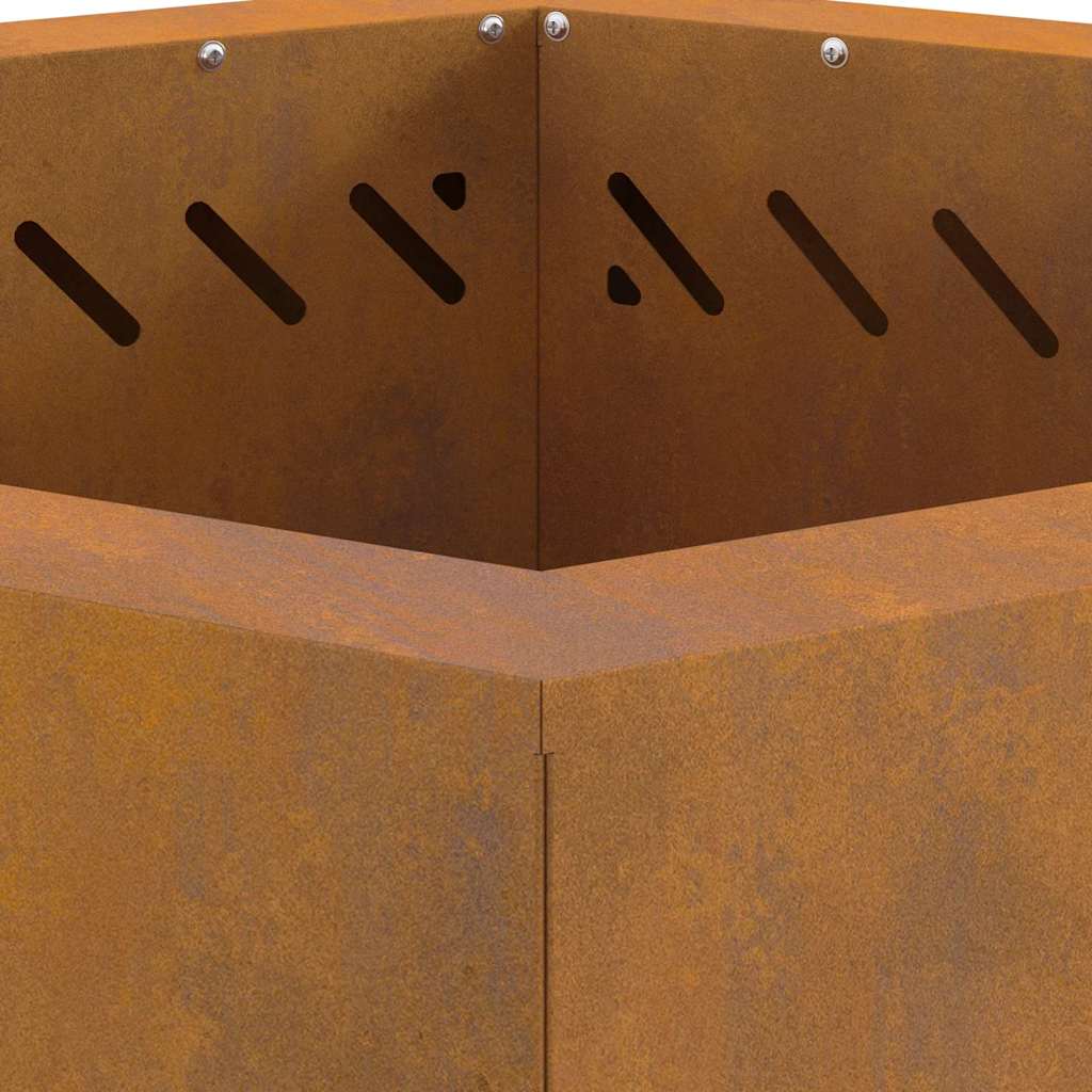 vidaXL Fire Pit Brown 58 x 58 x 51 cm Weathering steel