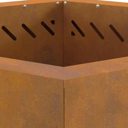 vidaXL Fire Pit Brown 58 x 58 x 51 cm Weathering steel