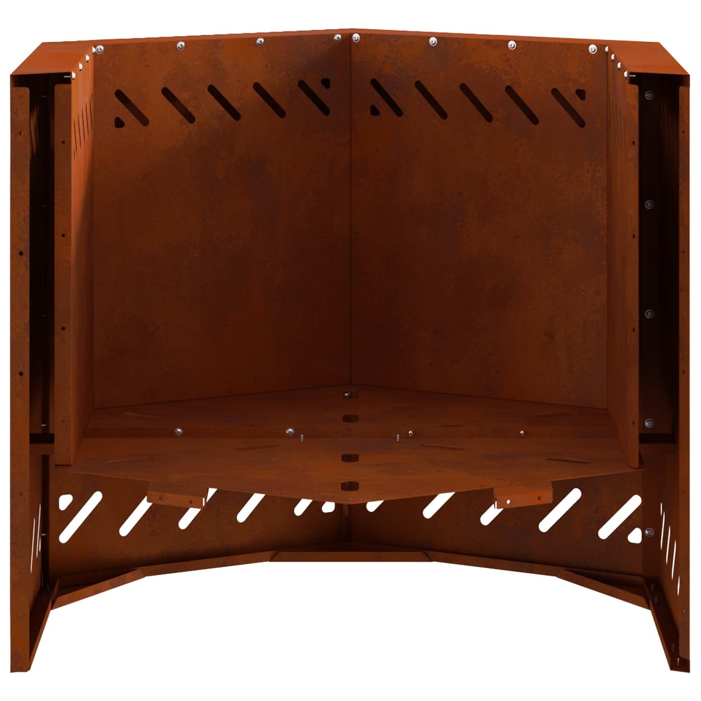 vidaXL Smokeless Fire Pit Brown 58 x 58 x 51 cm Weathering Steel