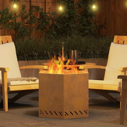 vidaXL Fire Pit Brown 58 x 58 x 51 cm Weathering steel