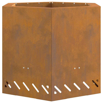 vidaXL Fire Pit Brown 58 x 58 x 51 cm Weathering steel