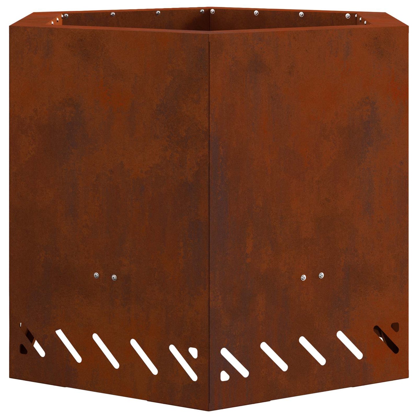 vidaXL Smokeless Fire Pit Brown 58 x 58 x 51 cm Weathering Steel
