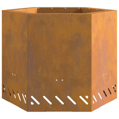 vidaXL Fire Pit Brown 58 x 58 x 51 cm Weathering steel