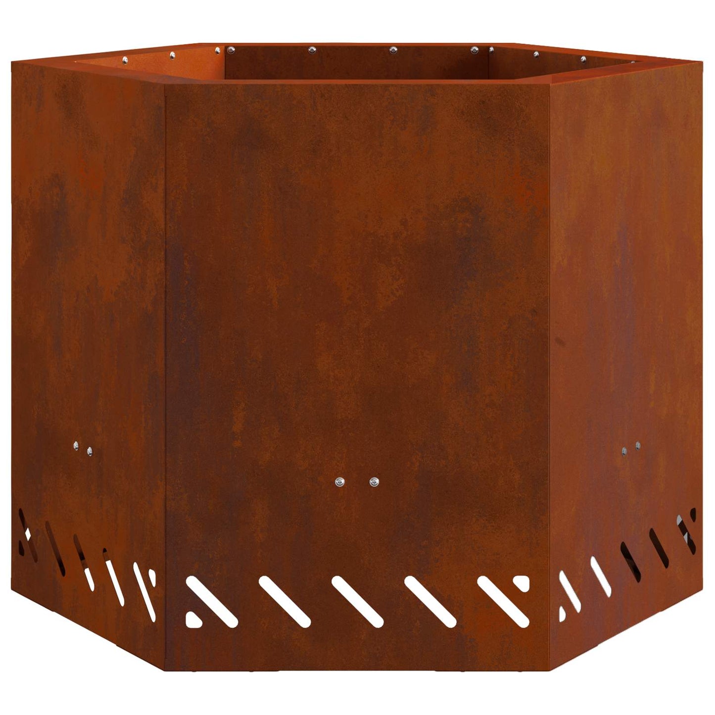 vidaXL Smokeless Fire Pit Brown 58 x 58 x 51 cm Weathering Steel