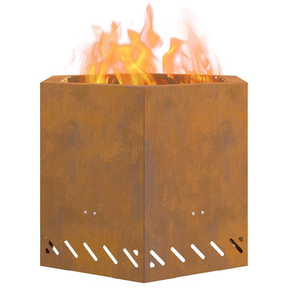 vidaXL Fire Pit Brown 58 x 58 x 51 cm Weathering steel
