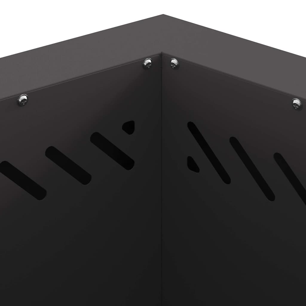 vidaXL Fire Pit Black 48 x 48 x 51 cm Cold-rolled steel