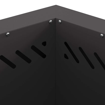 vidaXL Fire Pit Black 48 x 48 x 51 cm Cold-rolled steel