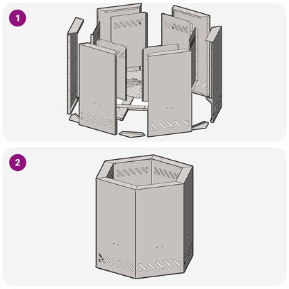vidaXL Fire Pit Black 48 x 48 x 51 cm Cold-rolled steel