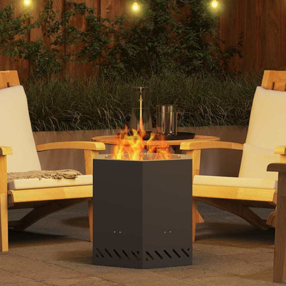 vidaXL Fire Pit Black 48 x 48 x 51 cm Cold-rolled steel