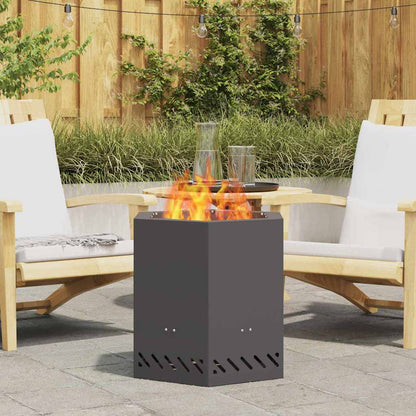 vidaXL Fire Pit Black 48 x 48 x 51 cm Cold-rolled steel