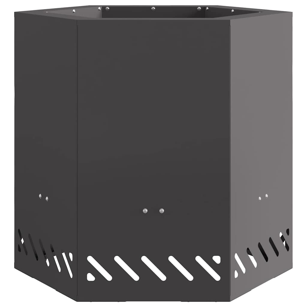 vidaXL Fire Pit Black 48 x 48 x 51 cm Cold-rolled steel