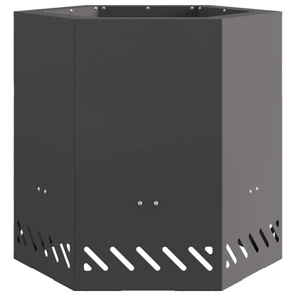 vidaXL Fire Pit Black 48 x 48 x 51 cm Cold-rolled steel