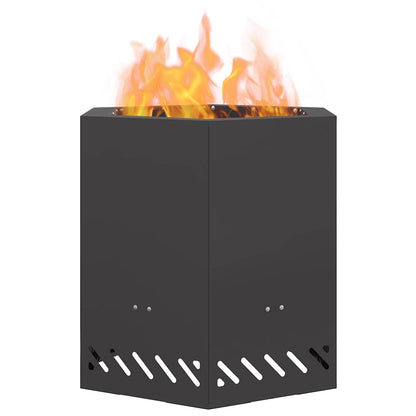 vidaXL Fire Pit Black 48 x 48 x 51 cm Cold-rolled steel