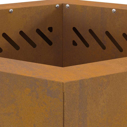 vidaXL Fire Pit Brown 48 x 48 x 51 cm Weathering steel