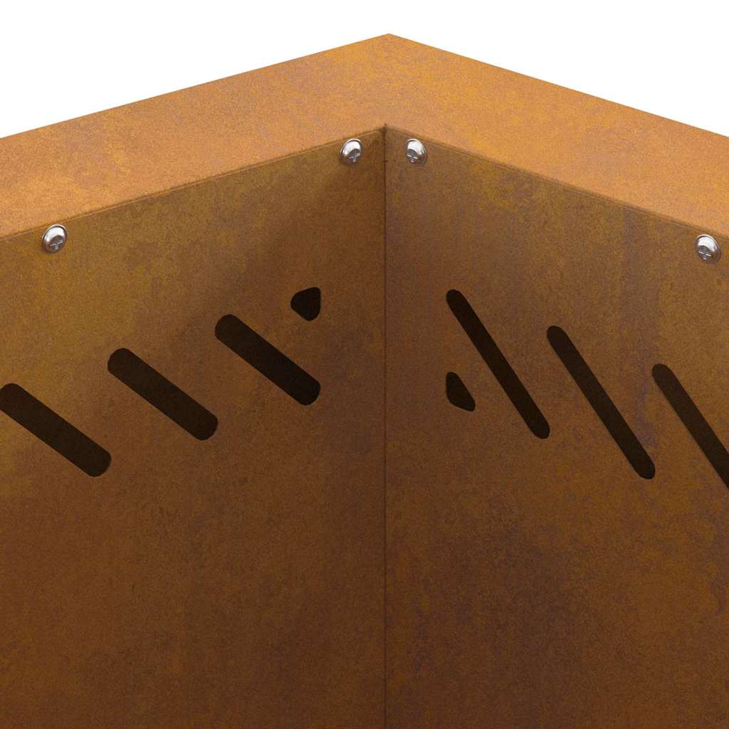 vidaXL Fire Pit Brown 48 x 48 x 51 cm Weathering steel